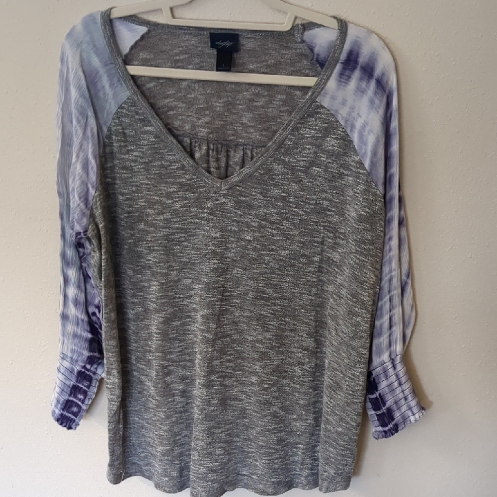 Gray and Purple Women's Top Daytrip L